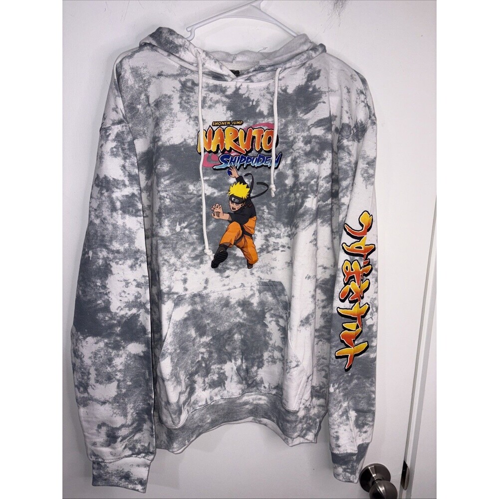 Vintage Naruto Shippuden Shonen Jump Tie Dye Hoodie Size Med Brand New